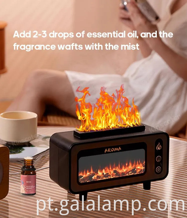 Umidificador de óleo essencial de fogo ultrassônico para o difusor de uso do escritório em casa